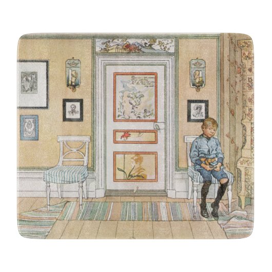 Jongen in de hoek (door Carl Larsson) Snijplank (Voorkant)