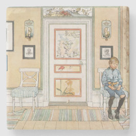 Jongen in de hoek (door Carl Larsson) Stenen Onderzetter