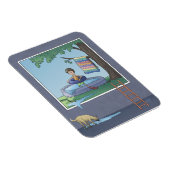 Jongen in de kinderpoolmagneet magneet (Rechterzijde)