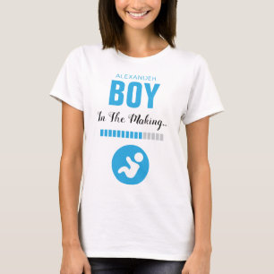 Jongen in de Making and Progress Bar Sky Blue Funn T-shirt