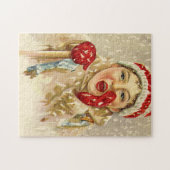  jongen in de sneeuw legpuzzel (Horizontaal)