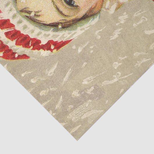  jongen in de sneeuw tissuepapier (Detail)