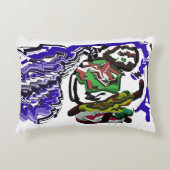 Jongen in de winter plezier accent kussen (Voorkant)