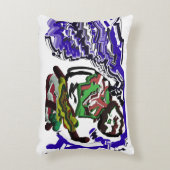 Jongen in de winter plezier accent kussen (Voorkant(Verticaal))