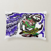 Jongen in de winter plezier accent kussen (Achterkant)