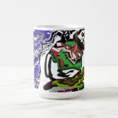 Jongen in de winter plezier koffiemok (Center)