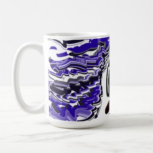 Jongen in de winter plezier koffiemok (Links)