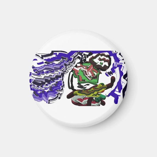 Jongen in de winter plezier magneet (Voorkant)