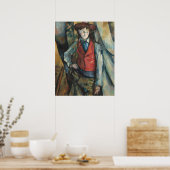 Jongen in een Rode Waistmantel - Paul Cézanne Fine Poster (Keuken)