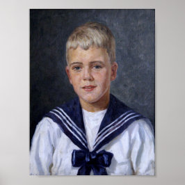 Jongen in een zeemanspak poster