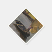 Jongen in een zeilboot op de rivier (door Magnus E Servet (Hoek)