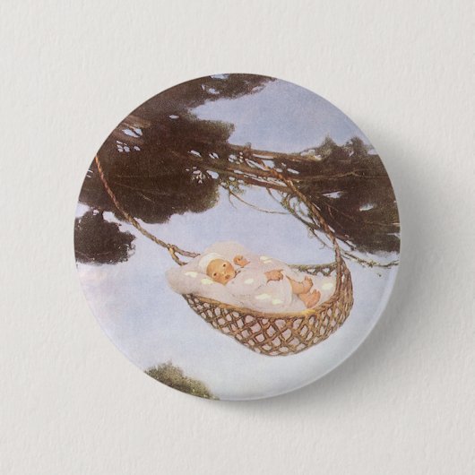Jongen in Hassoc-boom door Jessie Willcox Smith Ronde Button 5,7 Cm (Voorkant)