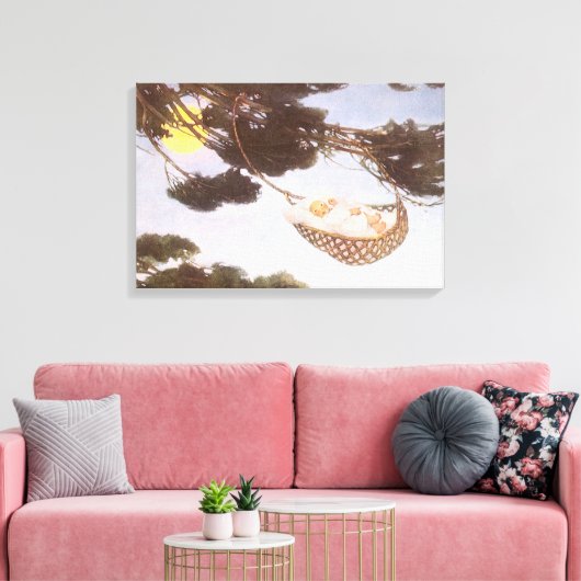 Jongen in Hassoc - Boom van Jessie Willcox Smith Canvas Afdruk (Insitu (Woonkamer))