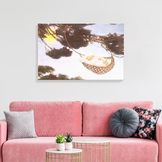 Jongen in Hassoc - Boom van Jessie Willcox Smith Canvas Afdruk (Insitu (Woonkamer))