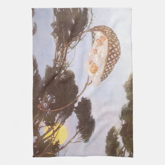 Jongen in Hassoc - Boom van Jessie Willcox Smith Theedoek (Verticaal)