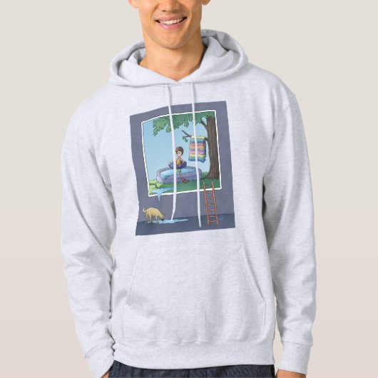 Jongen in het kinderbad hoodie (Voorkant)