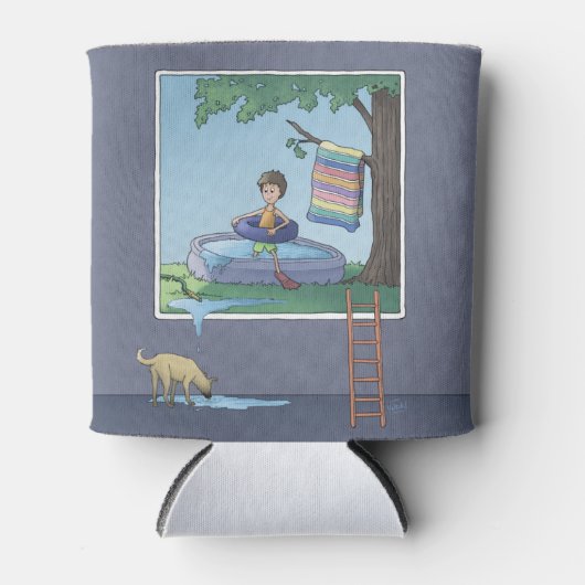 Jongen in het kinderbad Koelbox Blikjeskoeler (Voorkant)