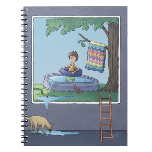 Jongen in het kinderbad Notitieboek (Voorkant)