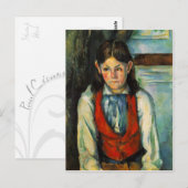 Jongen in het rode vest briefkaart (Voorkant / Achterkant)