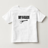 Jongen in het zwart kinder shirts (Voorkant)