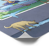 Jongen in het zwembad poster (Hoek)