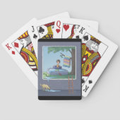 Jongen in het zwembad Speelkaarten (Achterkant)