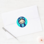 Jongen in Penguin Suit (Kawaii Club) Ronde Sticker (Envelop)