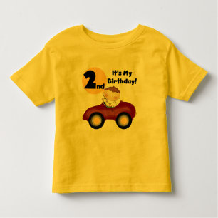 Jongen in Red Car, 2e verjaardag, T-shirts en cade