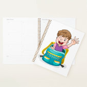 Jongen in rugzak Waving Fun School Kind Planner