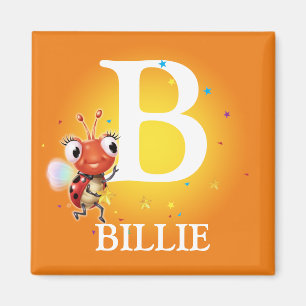 Jongen initiaal ladybug fridge magnet