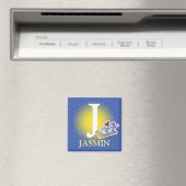 Jongen initiaal sneeuwpoppenkop magneet (Insitu (Vaatwasser))