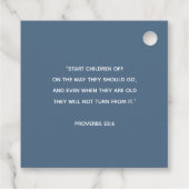 Jongen is aan het doopsel, Godsdienst dank Bedankjes Labels (Achterkant)