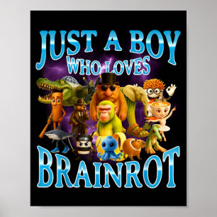 Jongen Italiaanse Brainrot Liefhebber Meme Interne Poster