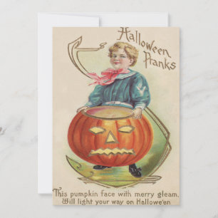Jongen Jack O Lantern Pompoen Gedicht