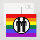 Jongen + Jongen Regenboog Briefkaart (Voorkant / Achterkant)
