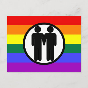 Jongen + Jongen Regenboog Briefkaart