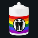 Jongen   Jongen Regenboog Theepot<br><div class="desc">De zeskleurige versie van de Gay Pride Flag is populair sinds 1979. Het aantal strepen werd teruggebracht tot een even getal om te voorkomen dat de middelste kleur wordt verborgen wanneer hij verticaal op lampposten wordt vastgeklemd. Indigo stripe werd veranderd in royal blue stripe.</div>