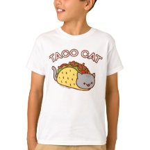 Jongen kat T-Shirt - "TACO CAT"
