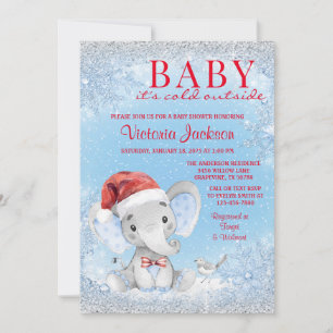 Jongen kerst Baby shower Kaart