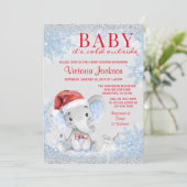 Jongen kerstBaby shower Kaart (Staand voorkant)