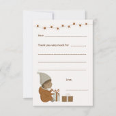 Jongen Kerstmis Bedankt opmerking, vul kaart in (Voorkant)