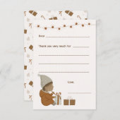 Jongen Kerstmis Bedankt opmerking, vul kaart in (Voorkant / Achterkant)