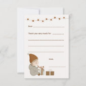 Jongen Kerstmis Bedankt opmerking, vul kaart in (Voorkant)