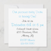 Jongen Kijk eens wie er 1 verjaardag gaat uitnodig Kaart (Achterkant)