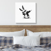 Jongen Kind Pasen Dag Dabbing Konijn Hip Hop Ea Canvas Afdruk (Insitu (Slaapkamer))