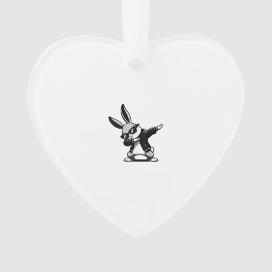 Jongen Kind Pasen Dag Dabbing Konijn Hip Hop Ea Ornament (voorkant)