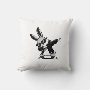 Jongen Kind Pasen Dag Dabbing Konijn Hip Hop Pa Kussen