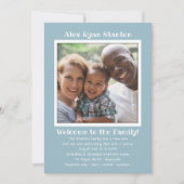 Jongen Kinderadoptie Foto Party Invitation Sjabloo Kaart (Voorkant)