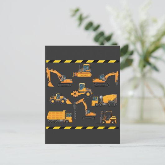 Jongen Kindergarten Briefkaart (Staand voorkant)