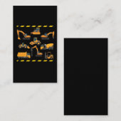 Jongen Kindergarten voor de bouw Excavator Visitekaartje (Voorkant / Achterkant)